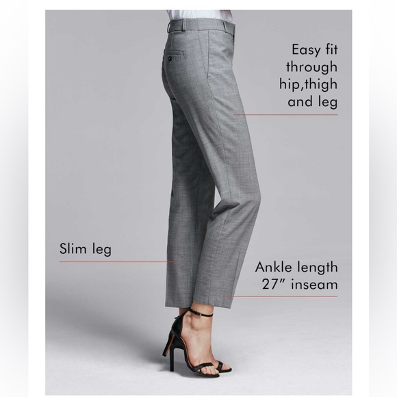 Banana Republic Wool Grey Women's Avery Ankle Pants Size 8 - Picture 2 of 16